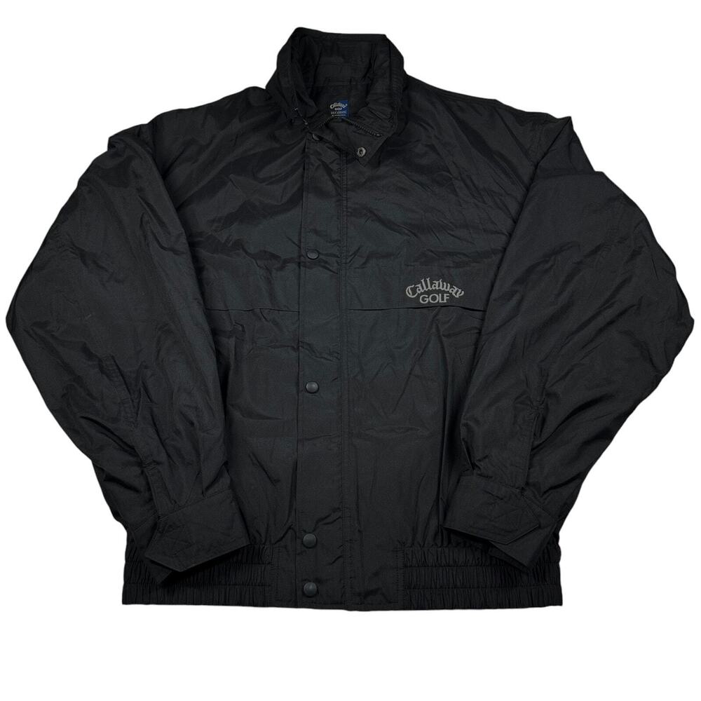 Callaway Golf Full Zip Jacket With Buttons 82% Polyester- Black - Size L